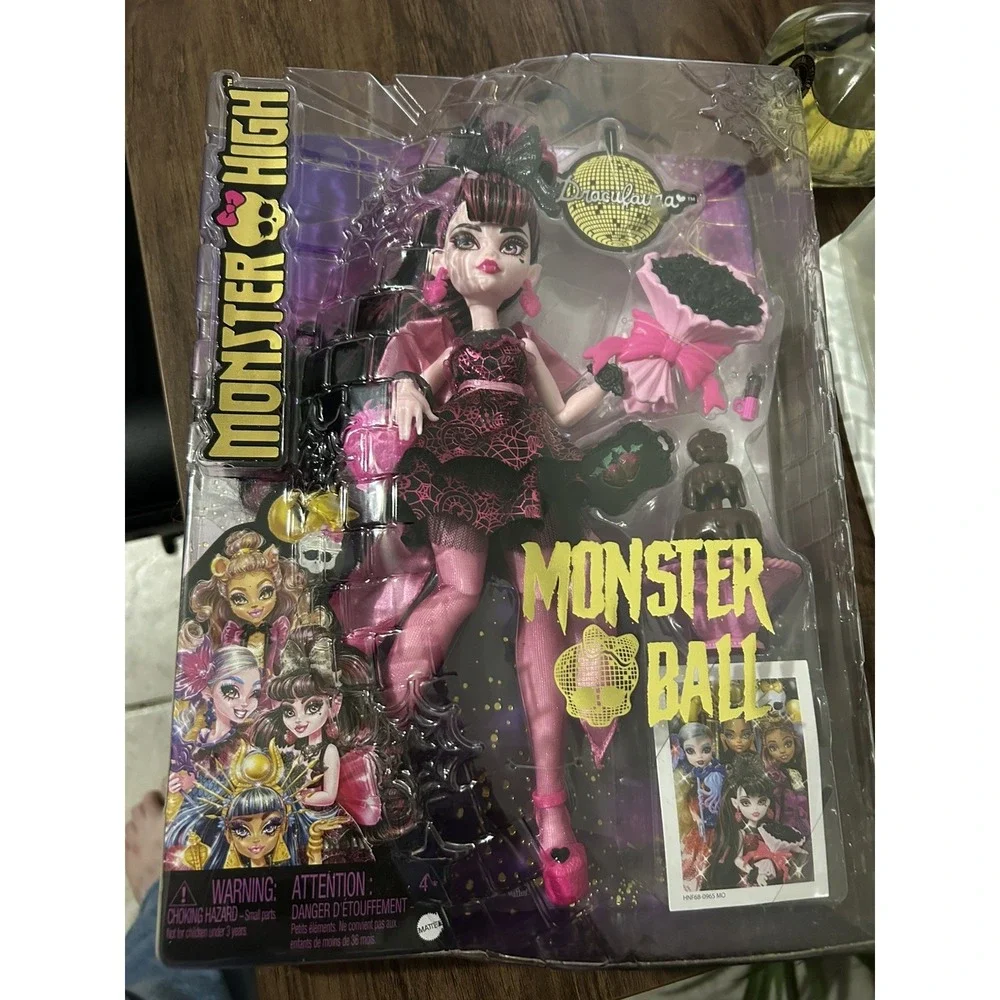 Monster High Draculaura Doll In Monster Ball Party Dress With Accessories NIB!